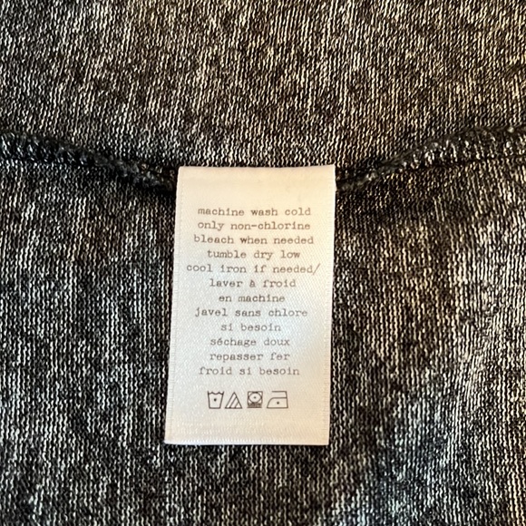 Rag and Bone V Neck Short Sleeve Tee Dark Heather Gray EUC Sz L - Picture 7 of 7